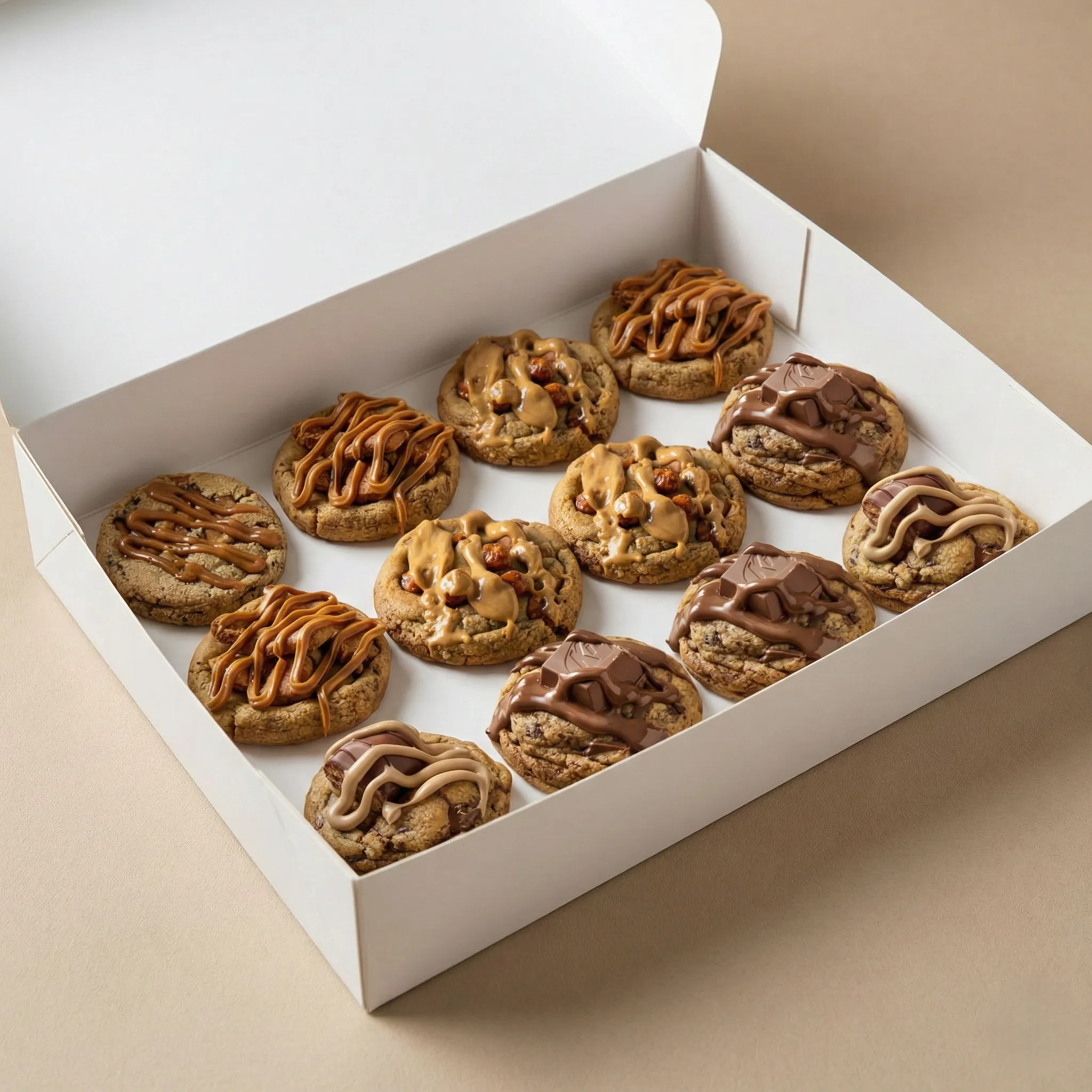 Boîte de mini-cookies gourmands faits maison