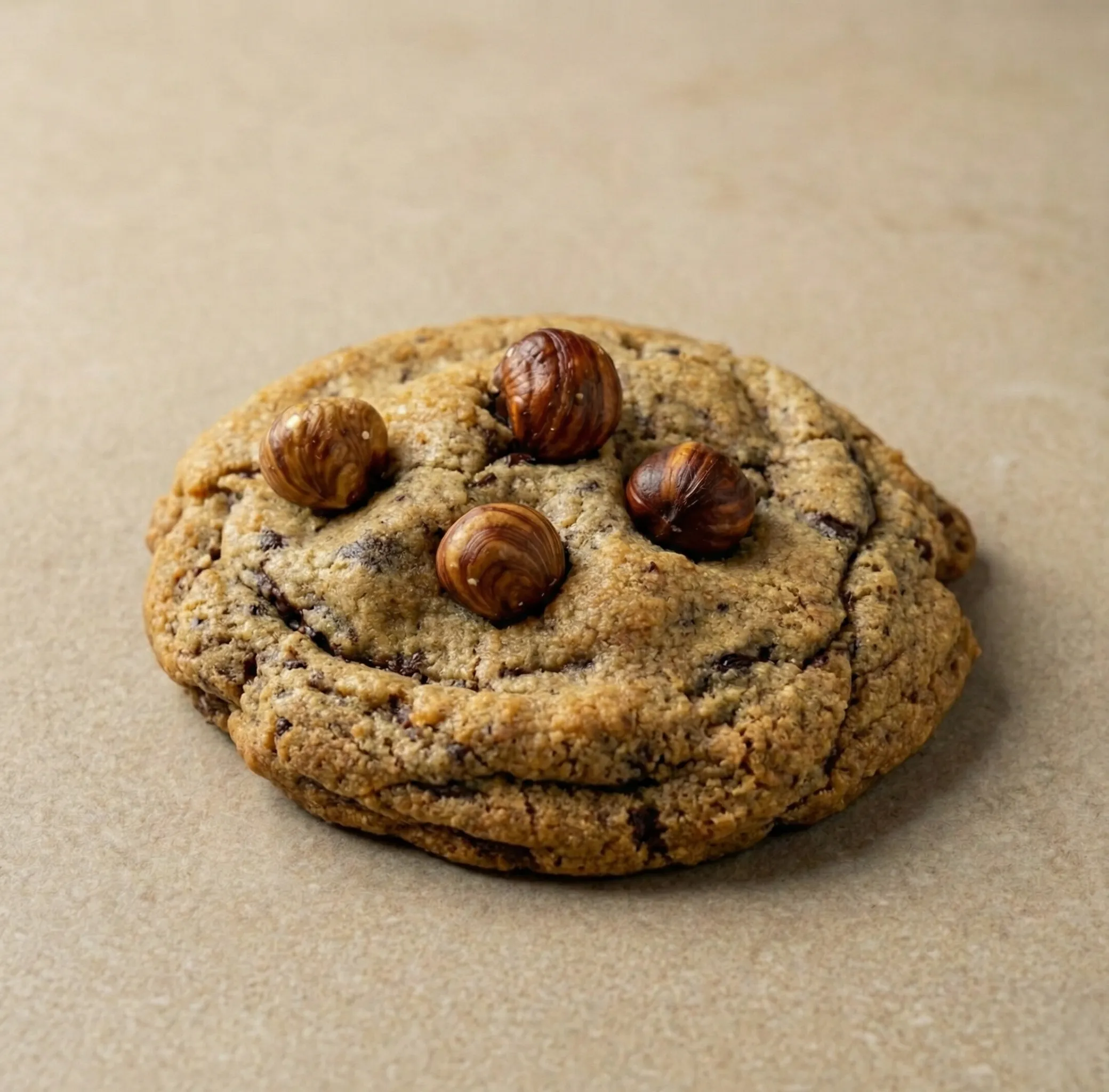 Cookie artisanal aux éclats de noisettes et chocolat