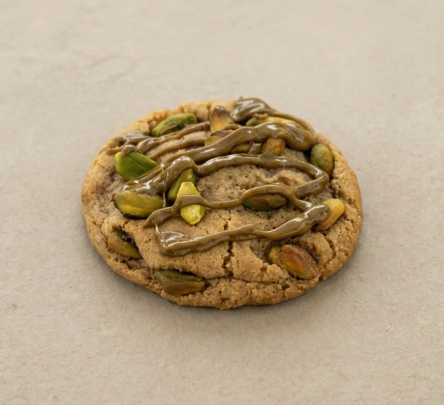 Cookie pâte de pistache fondante et chocolat blanc