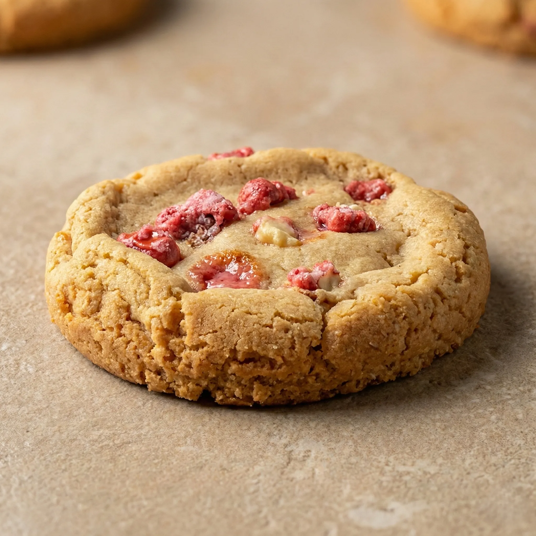 Cookie artisanal aux éclats de praline rose